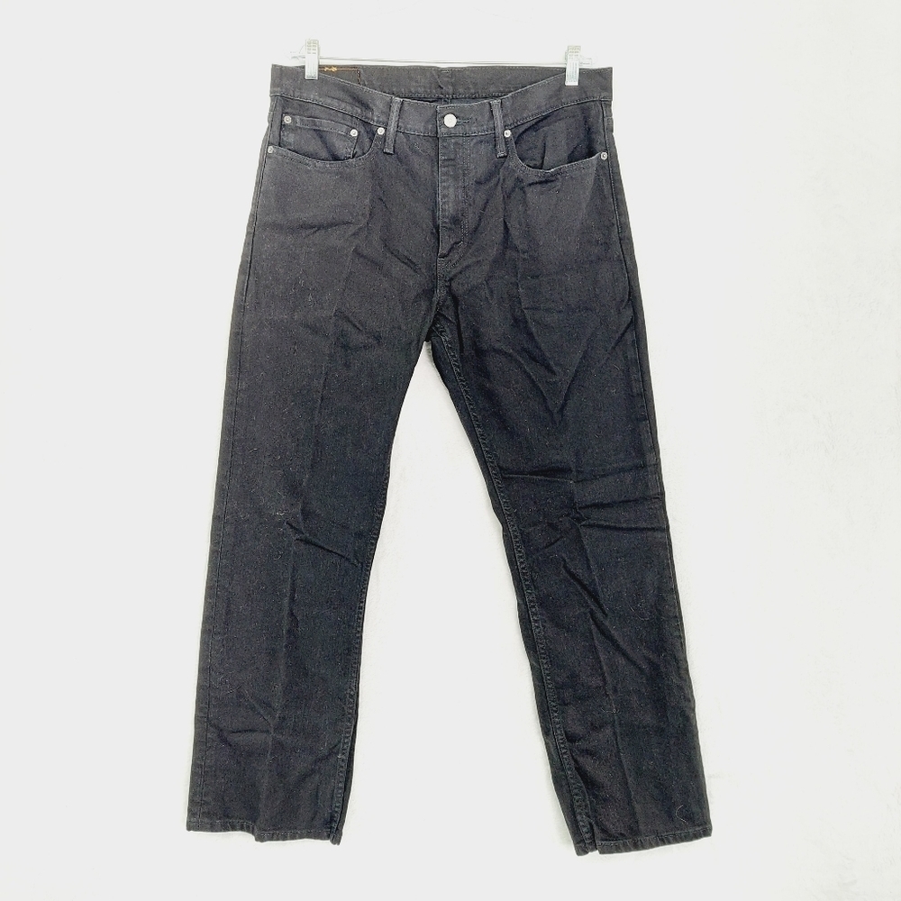Levi's Black Cotton High Rise Straight Leg Jeans 4360
